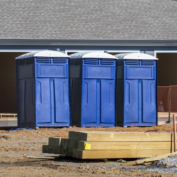 are there any restrictions on what items can be disposed of in the portable restrooms in Pecan Gap